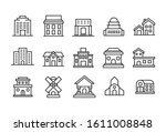 set of building related vector... | Shutterstock .eps vector #1611008848