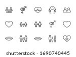 icon set of romance. editable... | Shutterstock .eps vector #1690740445