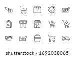 icon set of black friday.... | Shutterstock .eps vector #1692038065
