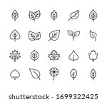 icon set of leaf. editable... | Shutterstock .eps vector #1699322425