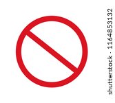 prohibition sign. no sign. stop ... | Shutterstock .eps vector #1164853132