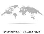 world map. 3d globe world map.... | Shutterstock .eps vector #1663657825