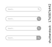 search bar vector icons. vector ... | Shutterstock .eps vector #1765876442