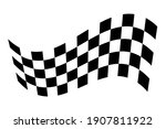 racing flag. race flag vector... | Shutterstock .eps vector #1907811922