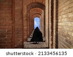 Iran  Isfahan. Silhouette Of A...