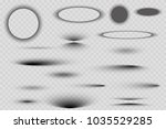 vector shadows isolated. set of ... | Shutterstock .eps vector #1035529285