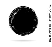 hand painted ink blob. black... | Shutterstock .eps vector #598940792