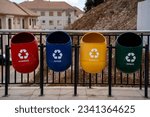 Small photo of Recycling cans in the city La Serena, Chile