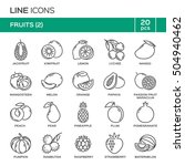 set of fruit thin line icons in ... | Shutterstock .eps vector #504940462