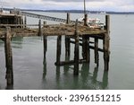 Small photo of Cobh, Co. Cork, Ireland, April, 24th, 2023. It's what's left of the pier used by the Titanic on its ill-fated transatlantic voyage.