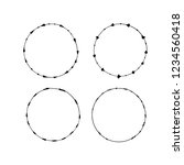 set of hand drawn round frames. ... | Shutterstock .eps vector #1234560418