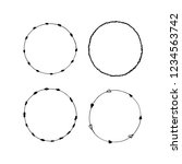 set of hand drawn round frames. ... | Shutterstock .eps vector #1234563742