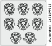 sport club emblems with bulls.... | Shutterstock .eps vector #1631699515