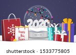 2020 snow globe happy new year  ... | Shutterstock .eps vector #1533775805
