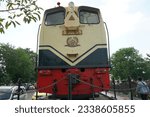 Small photo of Semarang Indonesia - July 16 2023. Locomotive D 301 59 is in front of Semarang Tawang Station. Imported from the German Fried Krupp Factory in 1962. Can run at a speed of 50 KM per hour.