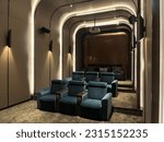 Many seats of Mini home theater room