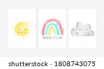 cute posters with cloud ... | Shutterstock .eps vector #1808743075