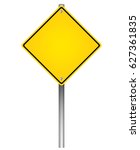 blank yellow square warning... | Shutterstock .eps vector #627361835