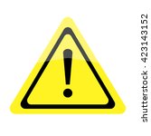 exclamation mark. warning sign... | Shutterstock .eps vector #423143152