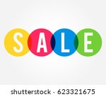 colorful sale banner design | Shutterstock .eps vector #623321675
