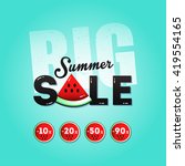 big summer sale with a piece of ... | Shutterstock .eps vector #419554165