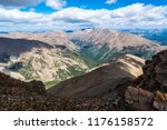 Highest point in Colorado on top of Mount Elbert perfect morning sunshine and huge mountains in the Sawatch Range near Leadville , Colorado