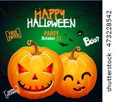 halloween pumpkin head jack... | Shutterstock .eps vector #473228542