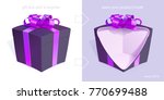 vector set of 3d realistic gift ... | Shutterstock .eps vector #770699488