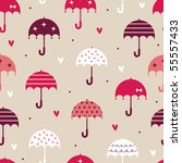 umbrella with love wallpaper... | Shutterstock .eps vector #55557433