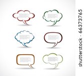 speech bubbles vector | Shutterstock .eps vector #66373765