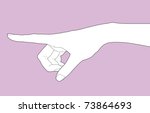 hand with pointing finger | Shutterstock .eps vector #73864693