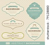 vector set  vintage labels | Shutterstock .eps vector #79128880