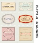 vector set  vintage labels | Shutterstock .eps vector #84168193