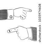 pointing finger. human hand... | Shutterstock . vector #1035974608