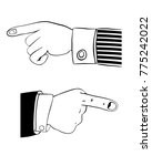 human hand in office suit... | Shutterstock .eps vector #775242022