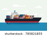 Cargo Ship Container In The...