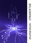 abstract technology chip... | Shutterstock . vector #1986809768