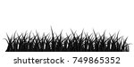 vector set of black grass... | Shutterstock .eps vector #749865352