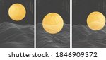gold moon texture and japanese... | Shutterstock .eps vector #1846909372