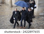 Small photo of Paris, France, 07-02-2024 : Mathilde Panot and Manuel Bompard during the ceremony to pay tribute to the French victims of the October 7 terrorist attacks in Israel at the Hotel National des Invalides.