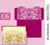 laser cut wedding invitation... | Shutterstock .eps vector #485217052
