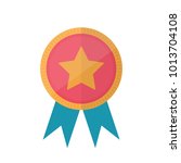 medal with star. winner award... | Shutterstock .eps vector #1013704108