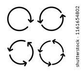circular arrows sign icon set... | Shutterstock .eps vector #1161654802