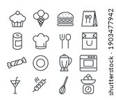 set of cute food icon.... | Shutterstock .eps vector #1903477942