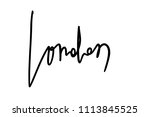 London Inscription In Freehand...