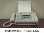 Old fax machine on the table