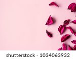 Magenta Dry Flowers On Pink...
