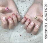 Small photo of Minimal korean nails dea art design