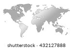 gray similar world map blank... | Shutterstock . vector #432127888