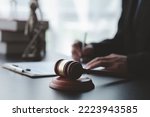 Small photo of Lawyer concepts to testify to clients and to provide counseling in cases, to provide legal relief, to maintain law and fairness, to proceed with transparency, to attorneys to defend cases in court.